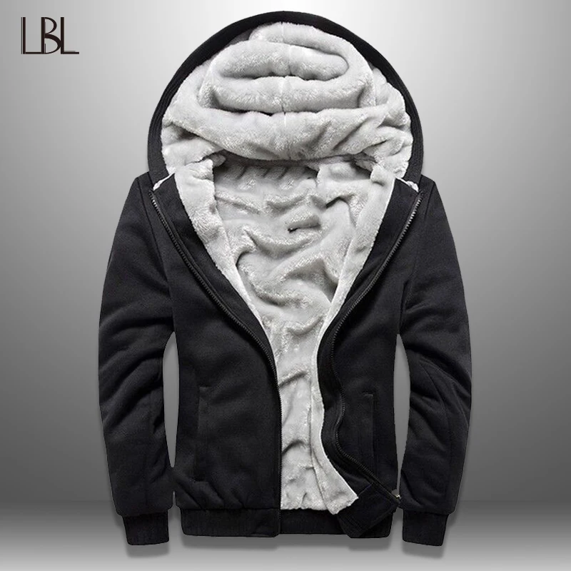 Achat LBL hiver hommes veste polaire épais solide Bomber vestes hommes coupe ajustée à capuche manteau homme automne chaud survêtement nouveaux hommes vêtements de sport