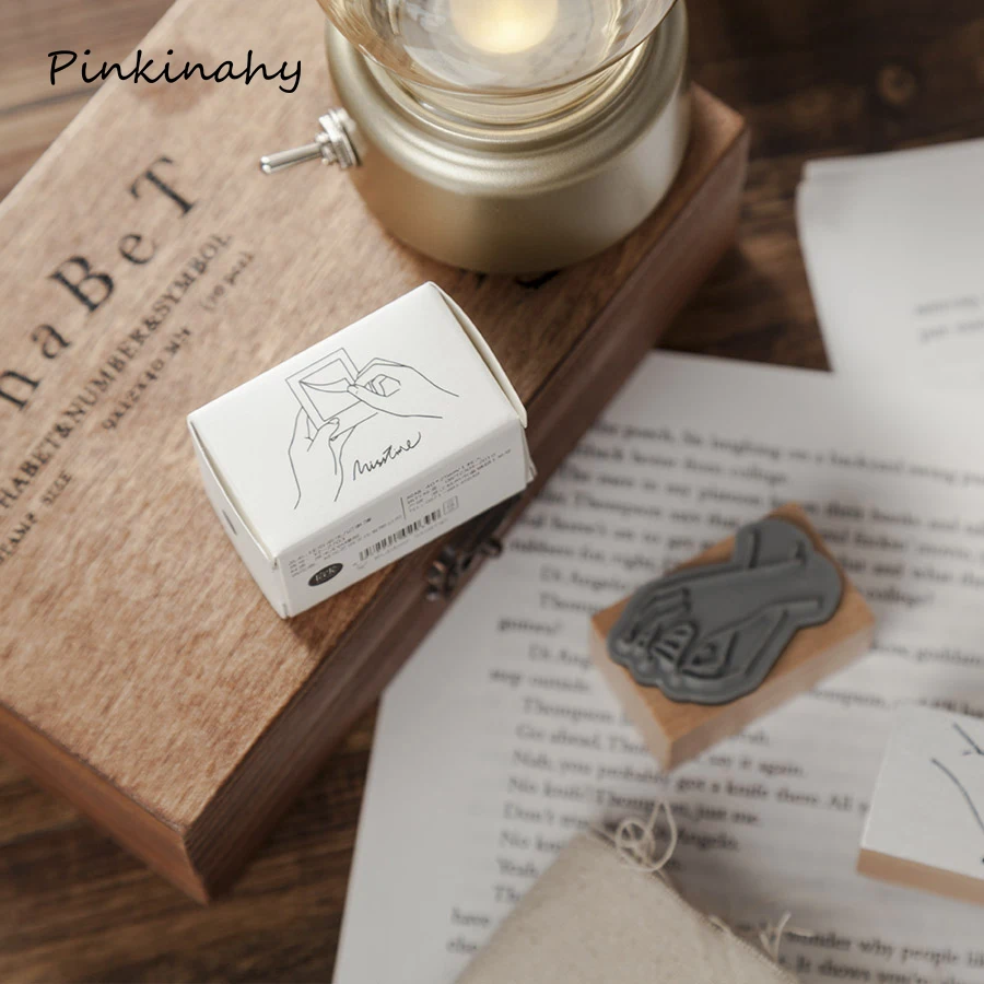 

Creative Cute gesture wood stamp DIY craft wooden rubber stamps decoration for diary scrapbooking standard stamp YZ003