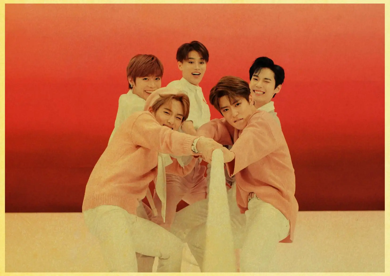 NCT Kpop Группа фото плакат крафт-бумага/Декор стены/Бар плакат/декоративная живопись/Ретро плакат
