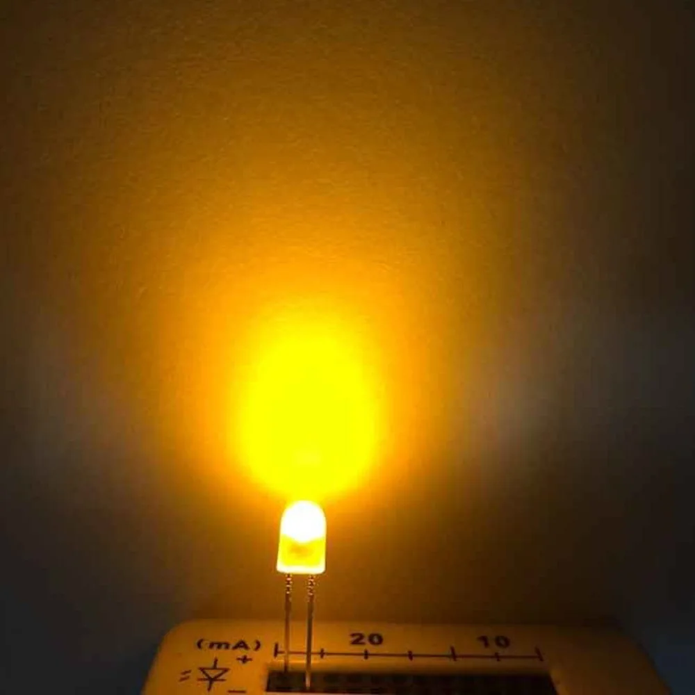 3 мм LED светоизлучающих Диоды желтое свечение желтый свет подчеркнул световой трубки 100 шт./1 лот