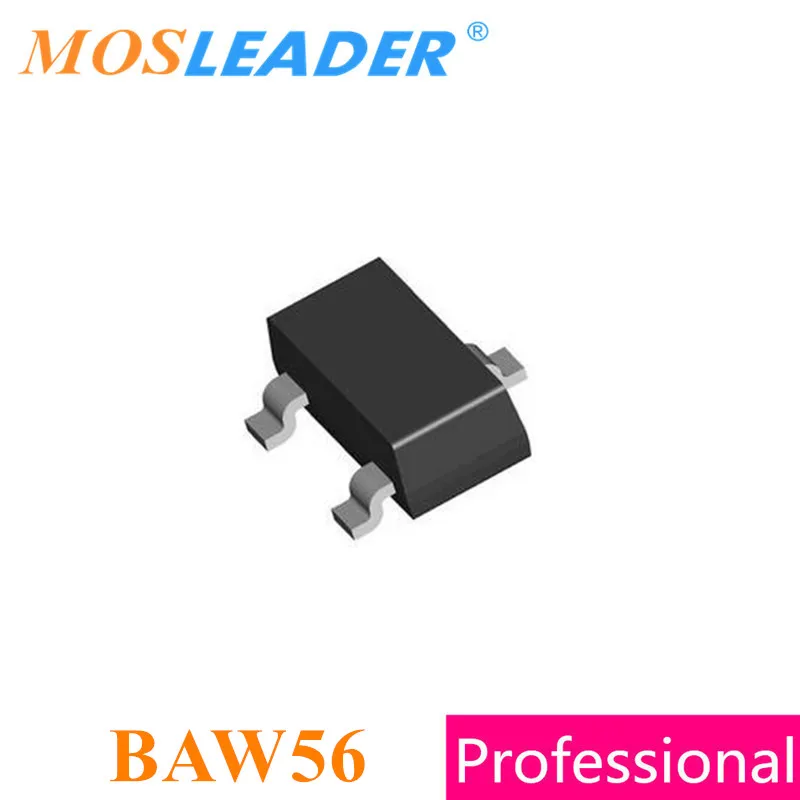 

Mosleader BAW56 A1 SOT23 3000 шт. 75 в 300 МВт SMD коммутационный диод, изготовленный в Китае, высокое качество