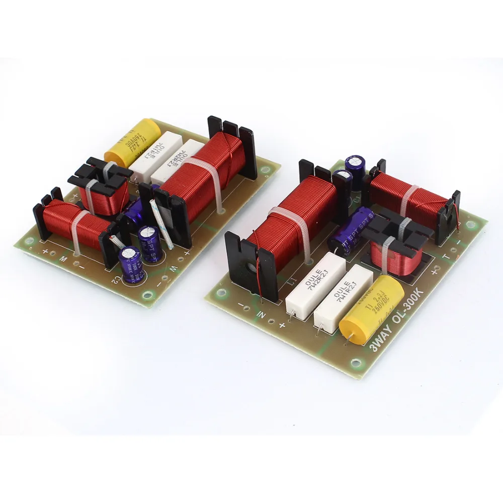 UXCELL 2PCS 180W HiFi Crossover Filters Frequency Divider 3-Way Speaker System Audio 850/4800Hz Universal For Car Auto