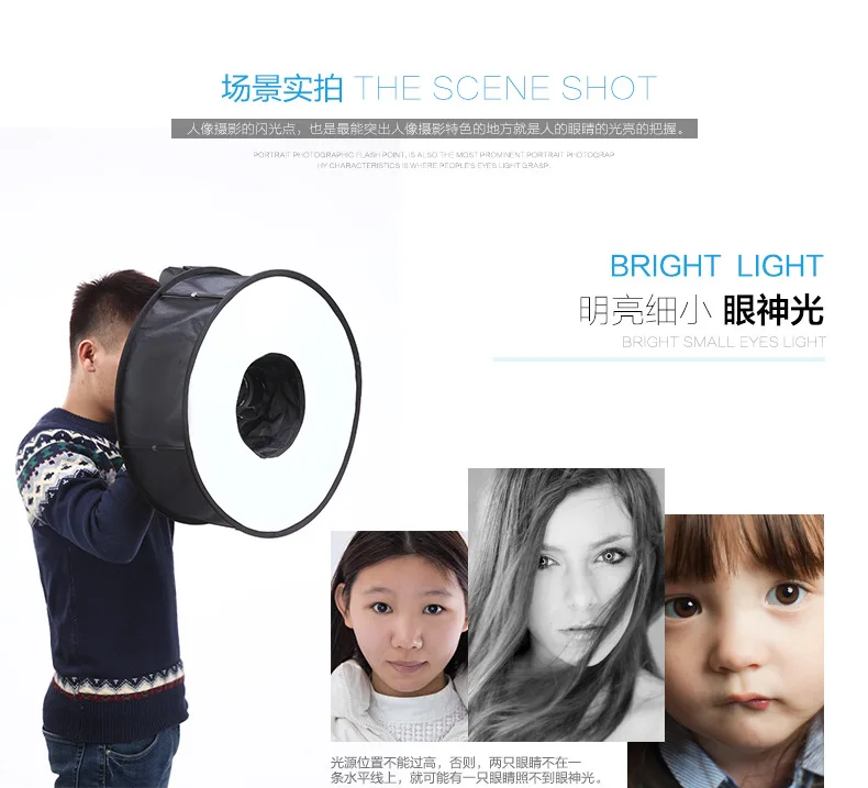 Новинка кольцевой софтбокс для вспышки SpeedLite 45 см 18 "складной диффузор