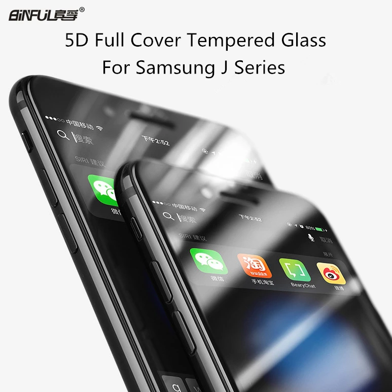 5D Curved Edge Full Cover 9H Tempered Glass For Samsung Galaxy J3 J5 J7 Prime Pro Max 2017 J4 J6 2018 Screen Protector Film | Мобильные