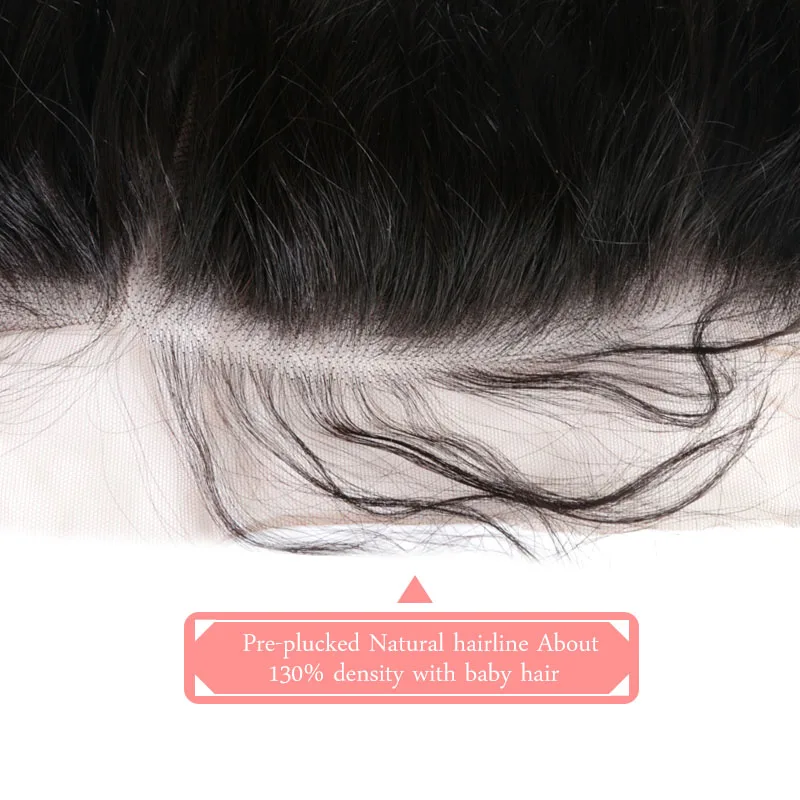 Ali queen HD прозрачный кружевной фронтальной уха до уха 13X4 закрытие с детскими волосами бразильские волнистые волосы часть девственные волосы
