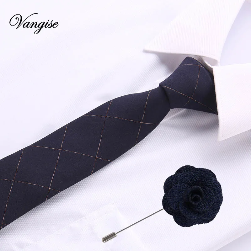 

6.5cm cotton Tie solid/plaid Tie Formal Business Suit Necktie For Wedding Party Men's Woven Cravats men suit accessories gift