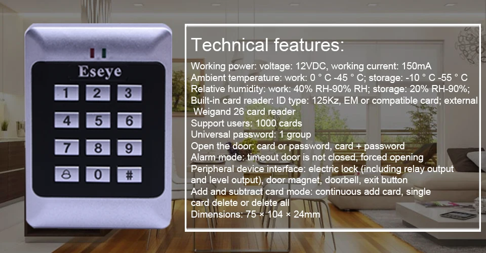Security Proximity Entry Door Lock