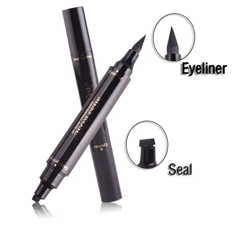 

Miss Rose Brand Double Head Seal Stamp Eyeliner Pen Professional Liquid Eye Liner Pen Women Eye Makeup Cosmetic Make up Tool