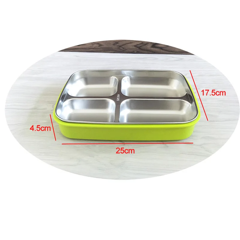 Портативные милые мини японские коробки для завтрака Bento с 4 ячейками набор