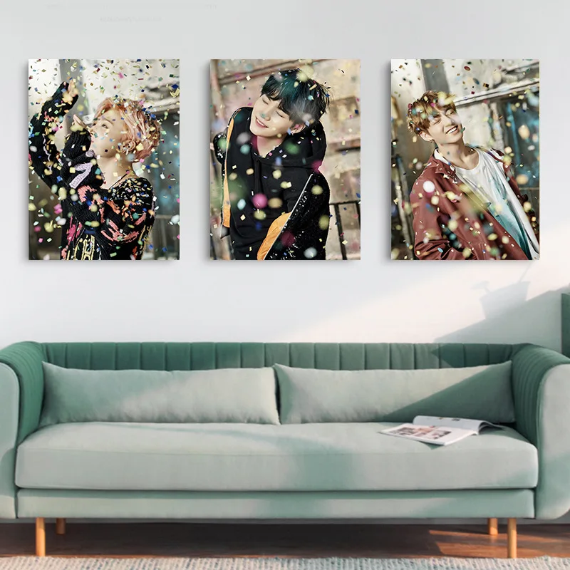 

21x30cm Fashion BTS Posters Bangtan boys LOVE YOURSELF album Photo Wall sticker korean stationery BTS Poster