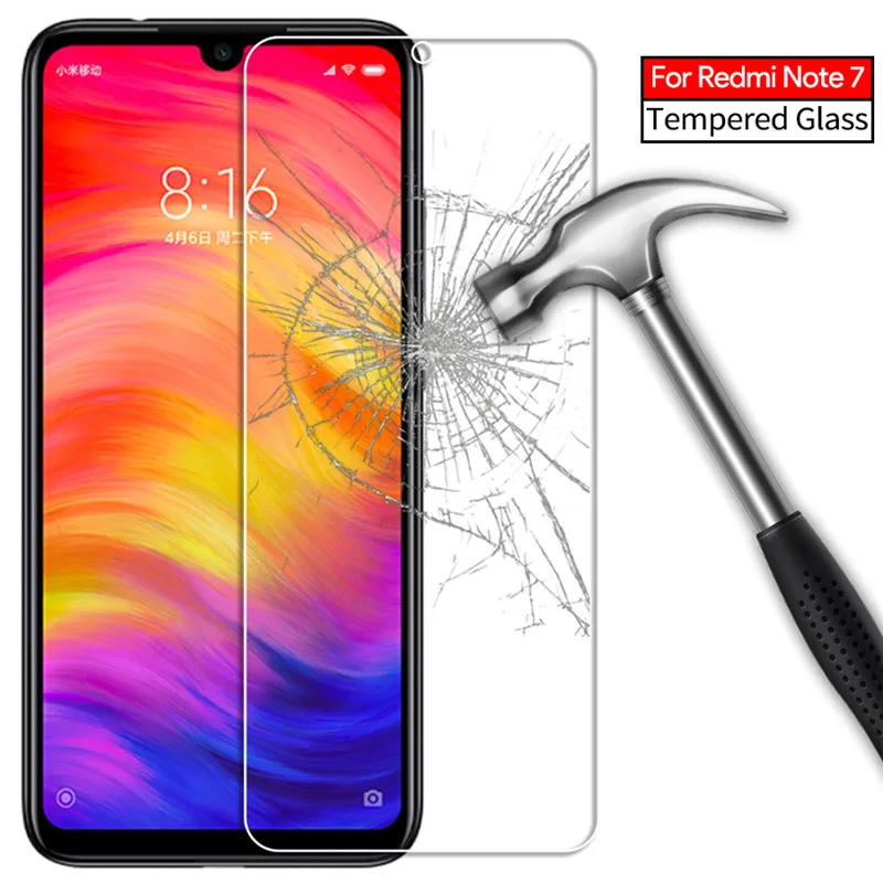 

2.5D Glass For Xiaomi Redmi Note 7 7 Pro Tempered Glass Protective Safety Film On the For Redmi Note 6 Pro Screen Protector Glas
