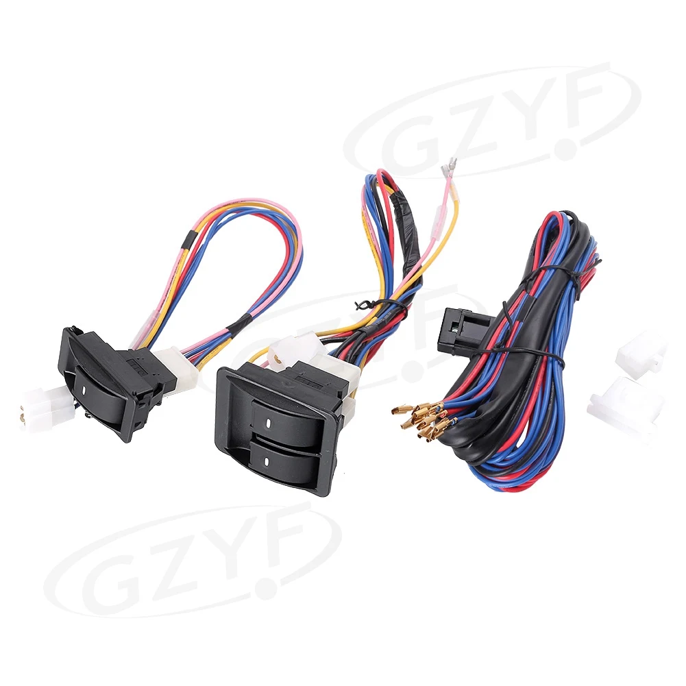 Control Switches & Wiring Wire Line Harness Kit Universal For Automotive 2 Doors Type Electric