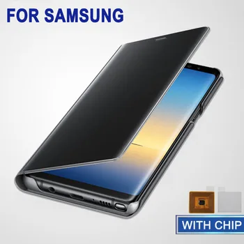 

Smart Mirror Case Cover Clear View For Samsung Galaxy S8 Plus S7 S6 Edge Smart Bag Case For Samsung Note 8 9 5 S9 Plus Chip Case