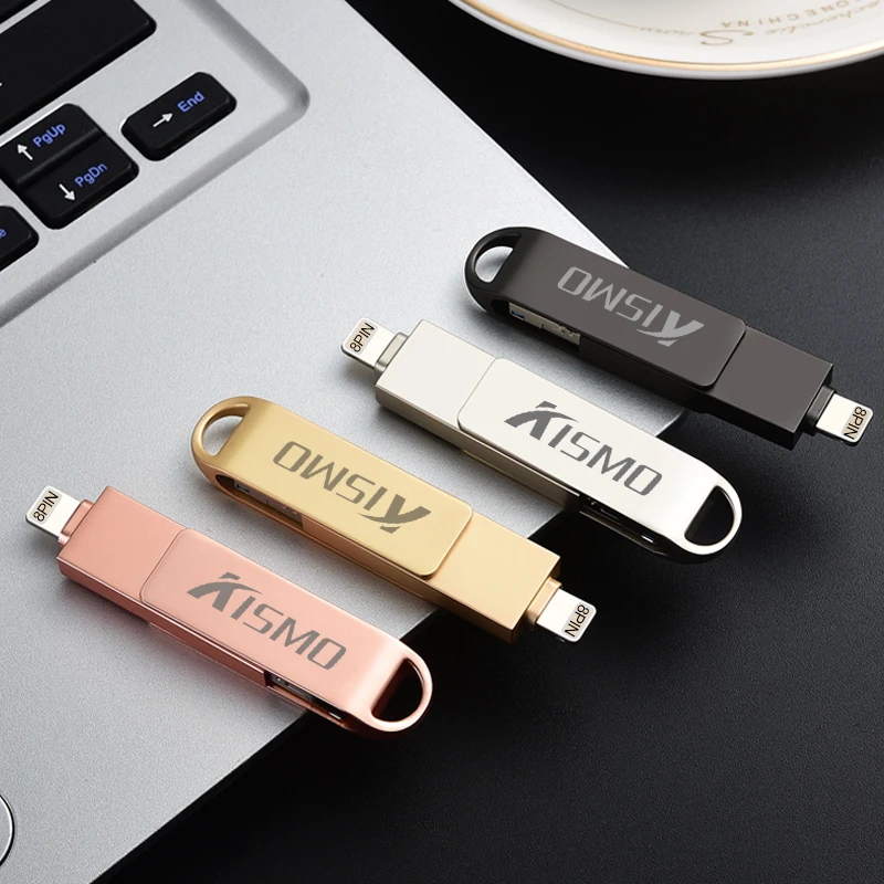 Флэш накопитель Kismo USB3.0 OTG карта памяти Mirco USB ios флеш для iPhone 8 7 6 Plus 5S ipad Air Mini S6 S7