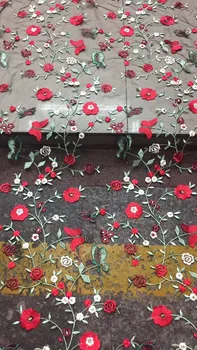 

Embroidery flower French Lace Fabric LJY-4204 Latest African Tulle Lace Fabric