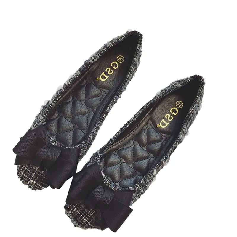 Женская обувь на плоской подошве с бантом Мокасины двойным espadrilles женские лоферы