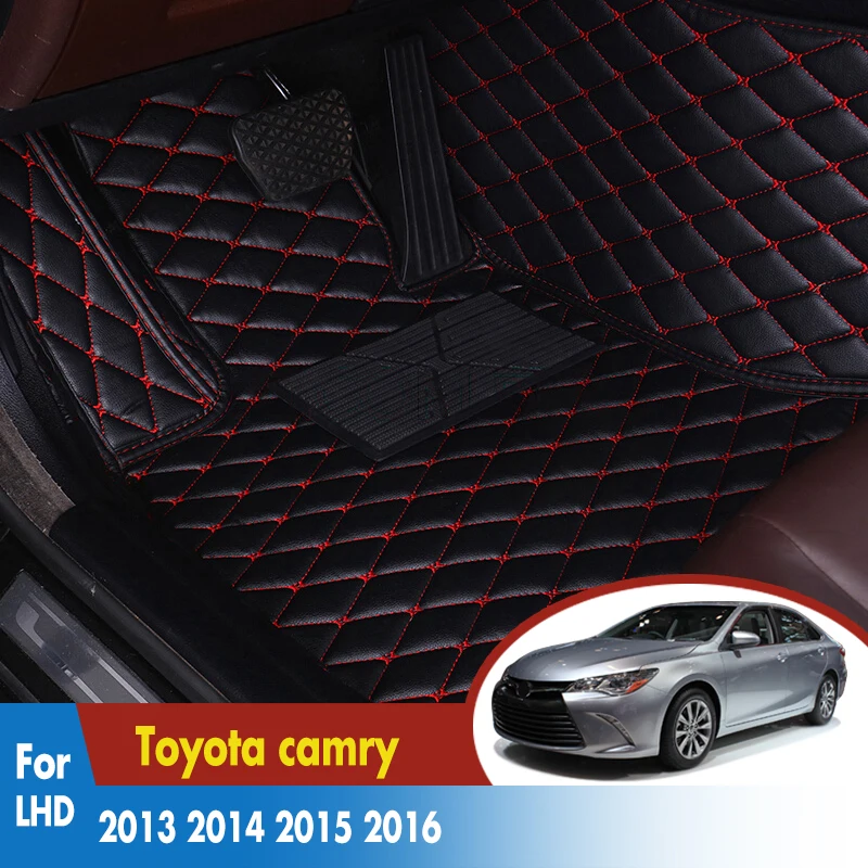 

Car Interior Accessories Auto Leather Rugs Dash Mats LHD Car Floor Mats For Toyota camry 2013 2014 2015 2016