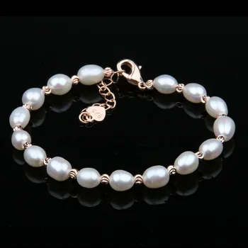 100 Natural Freshwater Pearl Bracelets Natural Pearl Bracelet for Women Cuff Bangles Wrap Beads