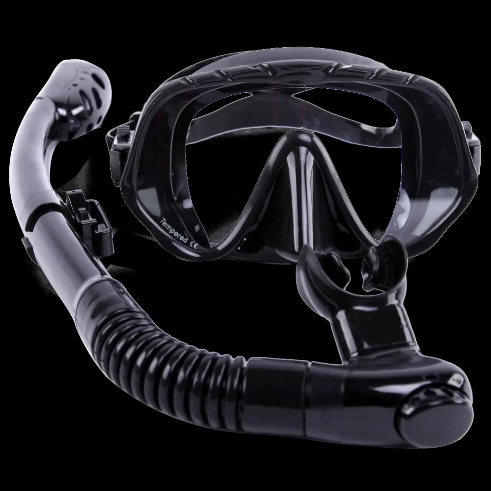 2017 Profession Snorkel Mask Set Snorkel Dry Exhaust Gas Breathing Tube Diving Gear Frameless