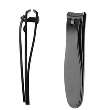 Black Stainless Steel Nail Clippers Trimmer Manicure Clipper Finger Toe Cutter Tools Pedicure Scissors knife stainless steel multifunctional plier finger nail clipper keychain bottle opener finger folding scissors