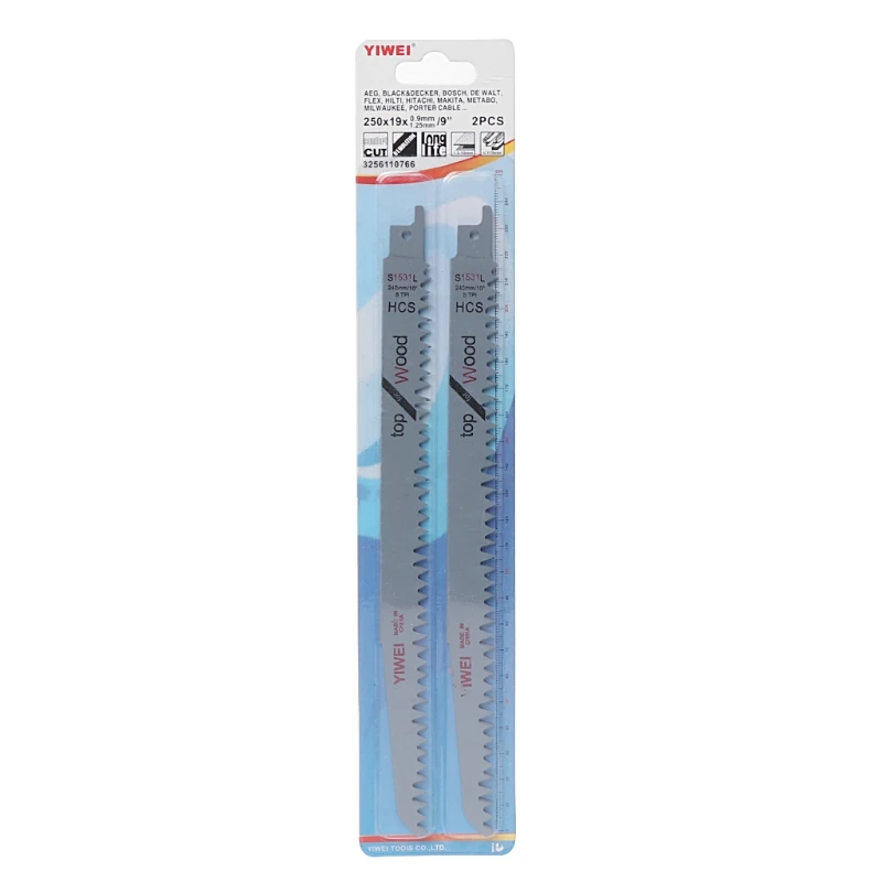 

2pcs S1531L Reciprocating Sabre Saw Blades 9.5" 240mm For Cutting Metal Wood,100% brand new and high quality.