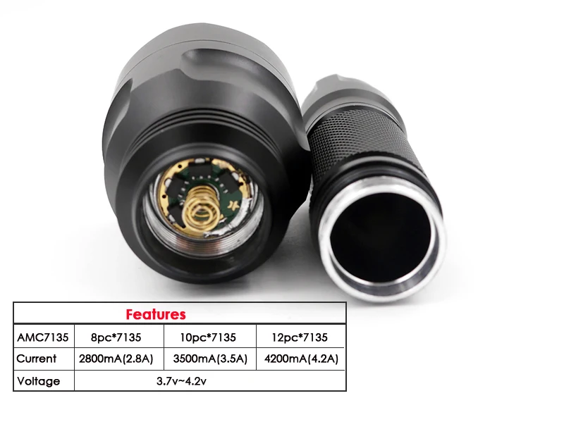 C8 CREE XP L HI V3 1 Режим 1600 люмен 12*7135 печатная плата светодиодного драйвера 18650 а