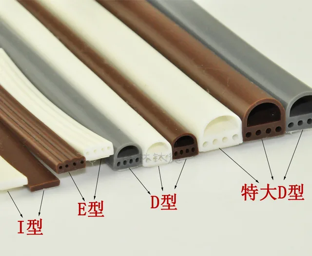 

Main Entrance Door Seal Strip Adhesive Silicone Gasket Cushion 9mm x 2mm 4mm 6mm 8mm 14mmx 12mm Gap 1-11mm 6m White Gray Brown