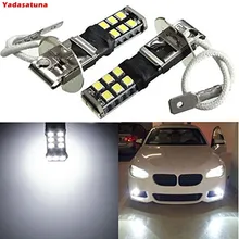 2pcs H3 64146BC 64156 62201 15w Canbus Haute Puissance Brouillard LED DRL Lampe Ampoule LumiEre Blanc(H1 Available)
