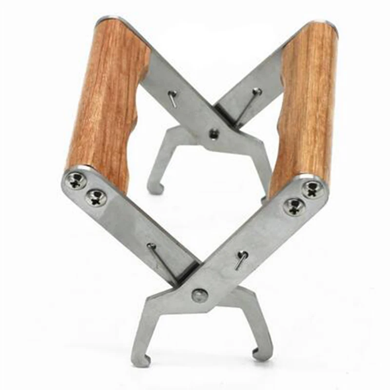 

Wood+Silver Hook Frame Holder Elevator Tweezer Tool Equipment Bee Hive Beekeeping Supplies Accessories