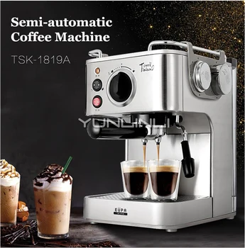 

Semi-automatic Coffee Maker Espresso Coffee Maker Household Italian Coffee Machine Cafetera TSK-1819A