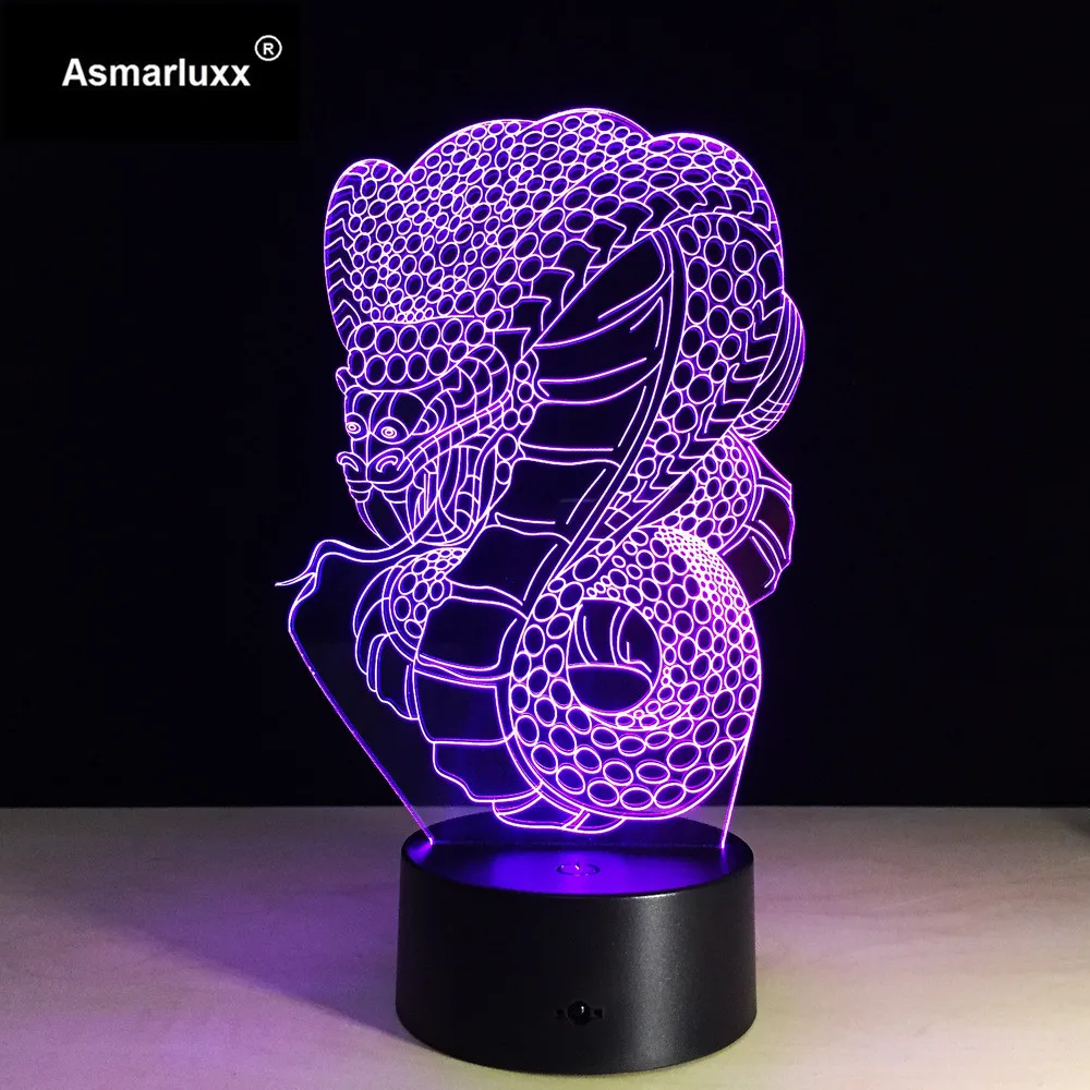 Asmarluxx snake 3d led lamp0008