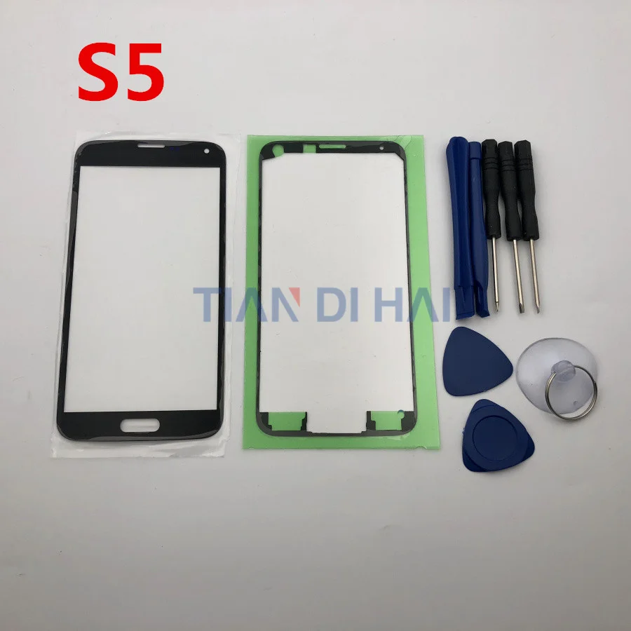 

Replacement Outer Glass For samsung galaxy S5 i9600 G900 G900F Touch Screen Front Glass Outer Lens with open tools & Adhesive