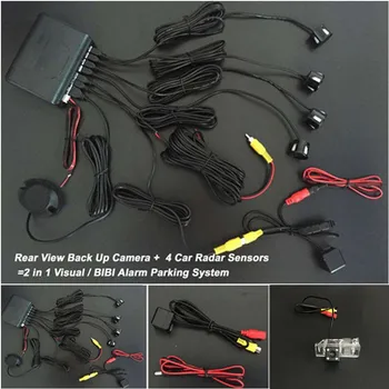

4 Sensors Car Parking Sensor Radar System + HD Car Reverse Backup Rear View Camera For Mercedes Benz Valente / Vito