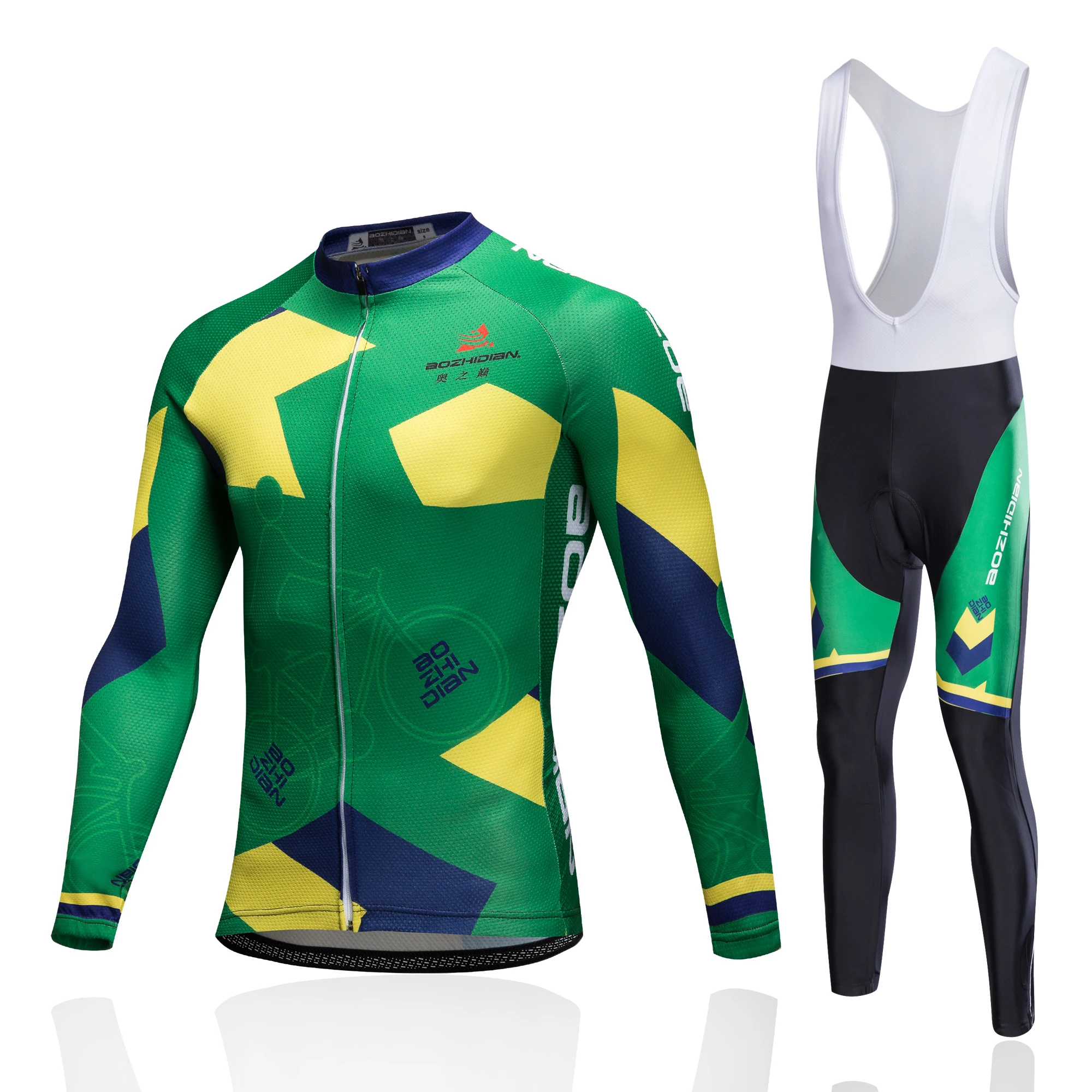 2017 100 Polyester Cycling Jersey Set with Bib Pants Mtb Bicycle