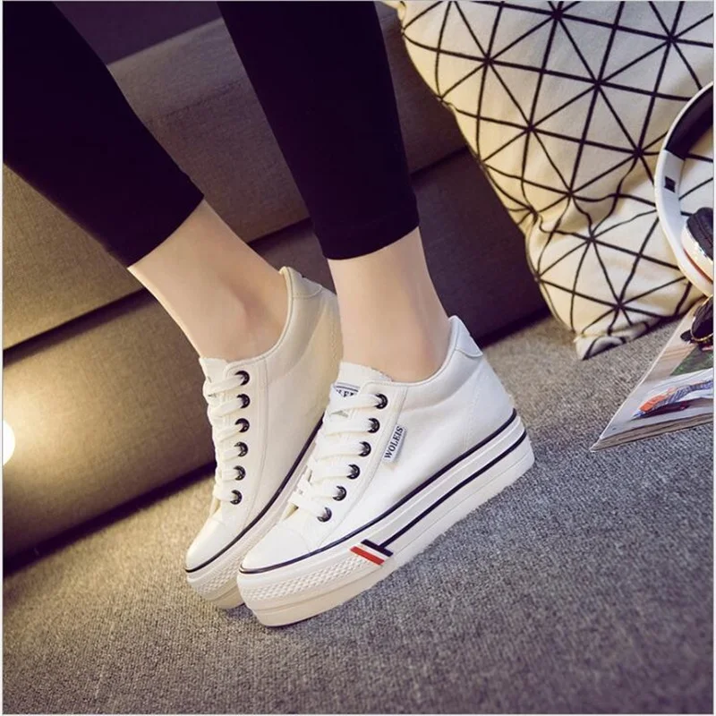 

Women shoes 2019 new fashion comfortable leather sneakers women casual shoes lace-up platform shoes woman tenis feminino