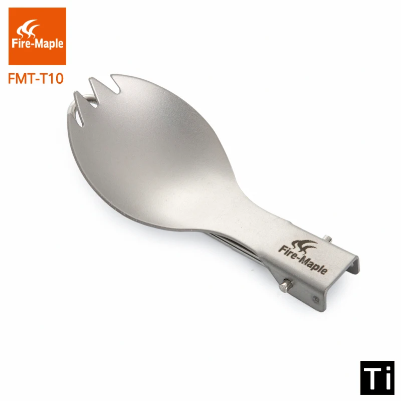 Огненный клен Сверхлегкий складной титановый ложка Spork походная посуда походные столовые приборы легкий походный инвентарь FMT-T10