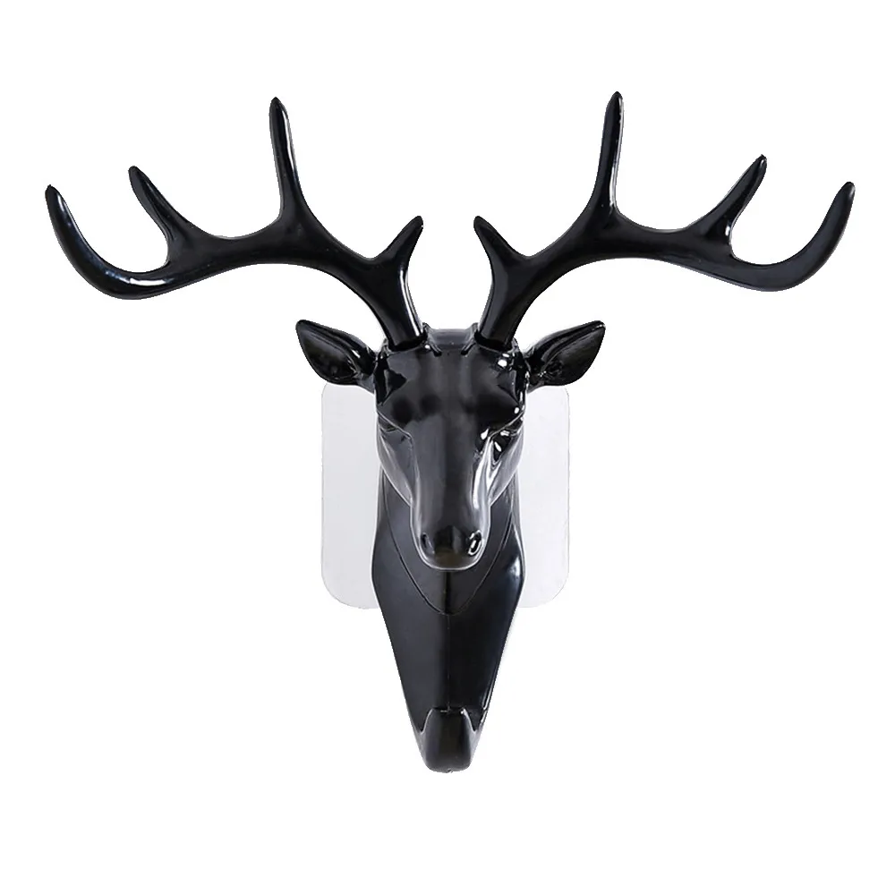 

Retro Deer Head Hanger Decorative Wall Hooks Minimalist Home Decoration Clerk On The Wall Coat Key Holder Rack Housekeeper 2019