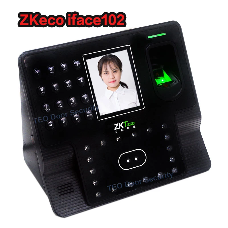 

ZKTeco iFace102 biometric time attendance face reader Facial Fingerprint Biometric attendance time clock face