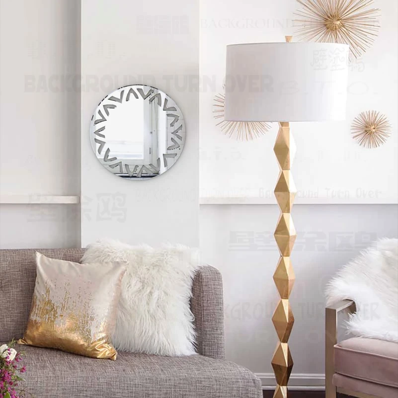 

Mirror Wall Mirrors Vanity For Home Round Body Bedroom Decor Stickers Living Room Circle Hanging Round Africa Plate Dish M029