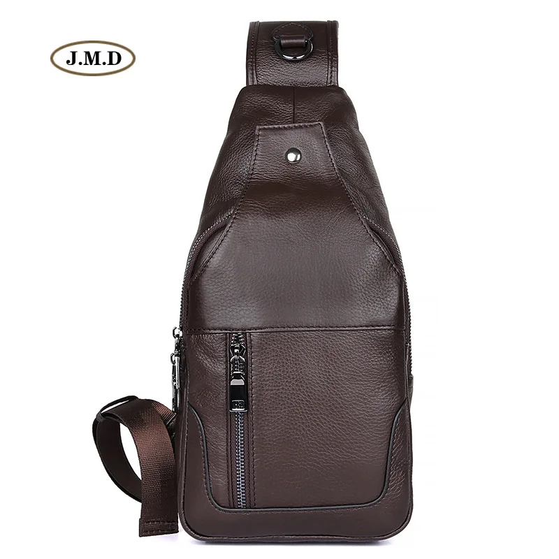 

J.M.D New Arrivals Excellent Genuine Leather Brown Color Causal Style Men's Fashion Style Chest Bag Shoulder Bag 4004C