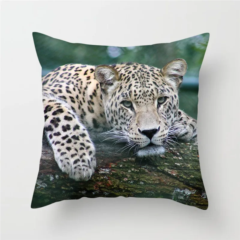 Fuwatacchi Гепард чехол для подушки с изображением животных свирепый Леопард напечатанные подушки Чехол для домашнего дивана декоративные новые наволочки - Цвет: PC06609