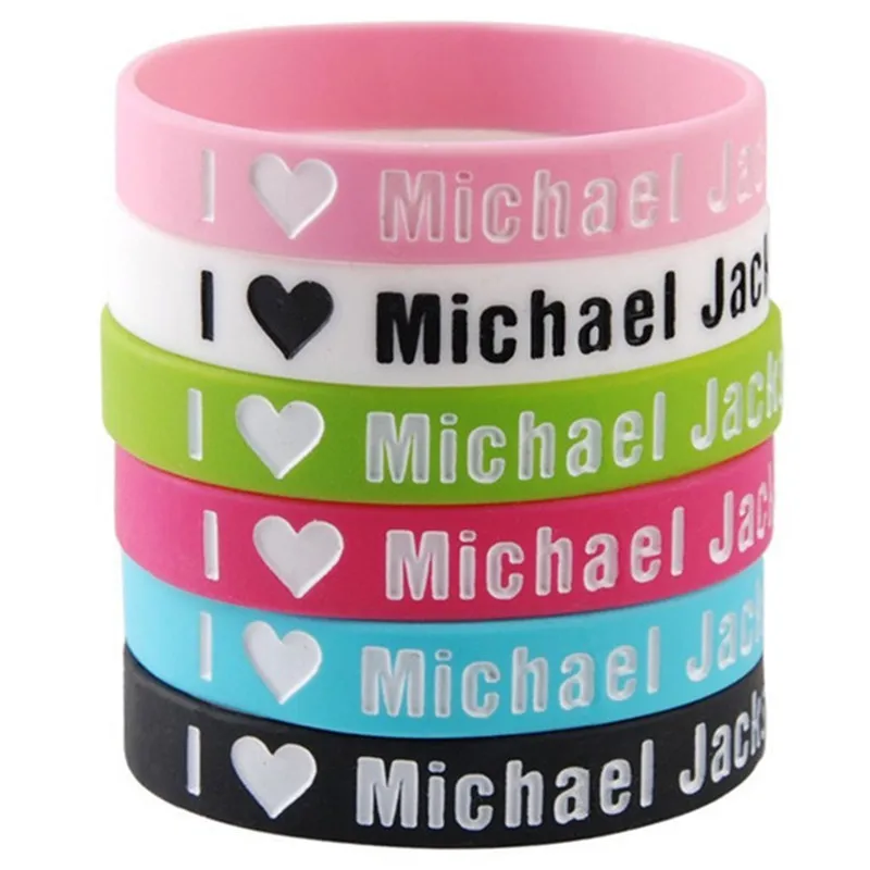 

1pc Michael Jackson Band sport silicone rubber bracelet wristband