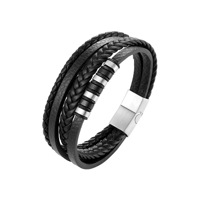 Wholesale Price Genuine Leather Bracelet Men Hand Charm Jewelry ...