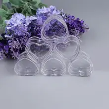 1/5/10 шт Пластик сердце Форма пустой Косметический бальзам для губ крем горшок баночка Ланч-бокс контейнер