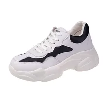 CHAMSGEND/маленькие белые спортивные туфли на платформе; Женская обувь в старом стиле; Студенческая модная прогулочная обувь