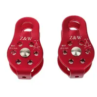 2 PCS 20KN Rock Pulley Rope Tree Climbing Climber Arborist Fixed Pulley Rock Climbing Mountaineering Pulley Adventure Tool 2