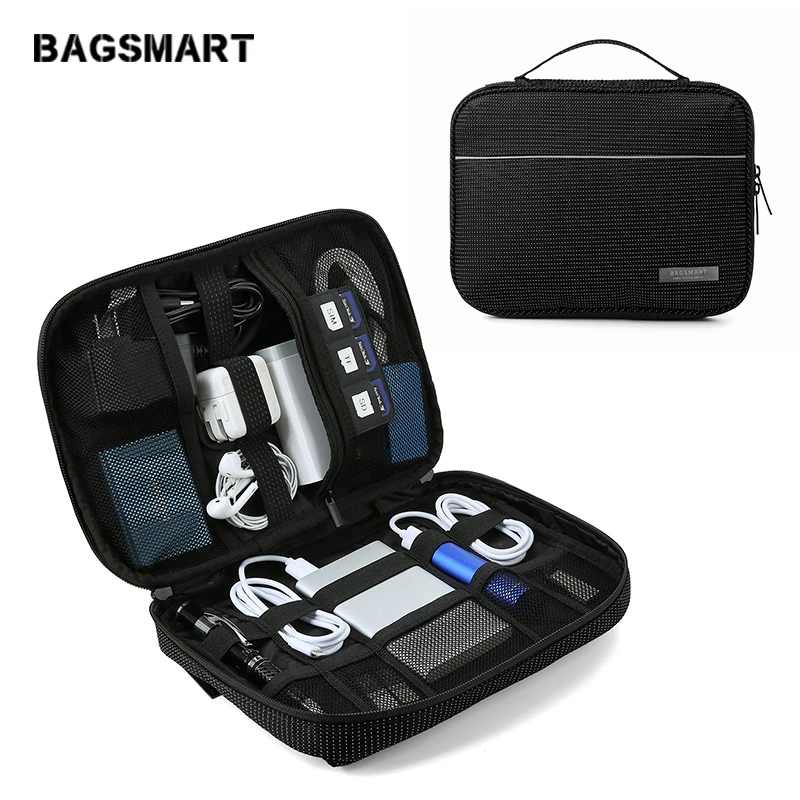 Electronics Accessories Storage Bag Waterproof Electronics Travel Organizer Bag Single Layer Universal Cable Organizer 
