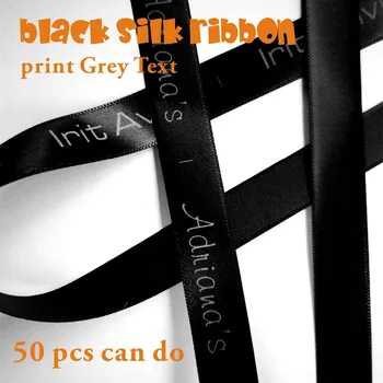 

black Silk ribbon tape logo labels handmade labels name tag Personalized private label Clothing main Labels,Name label Tags