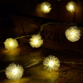 

4pcs 100LED/10M Christmas Snowflake Ball LED Light String Colorida luz LED de Navidad