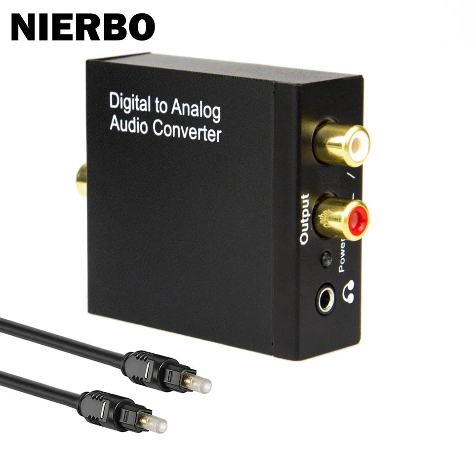 NIERBO цифро-аналоговый ЦАП цифровой SPDIF Toslink в аналоговый стерео аудио R/L адаптер